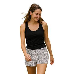 Old Navy Pixie Shorts Size 12 Regular Gray & White Floral Print Stretch Cotton